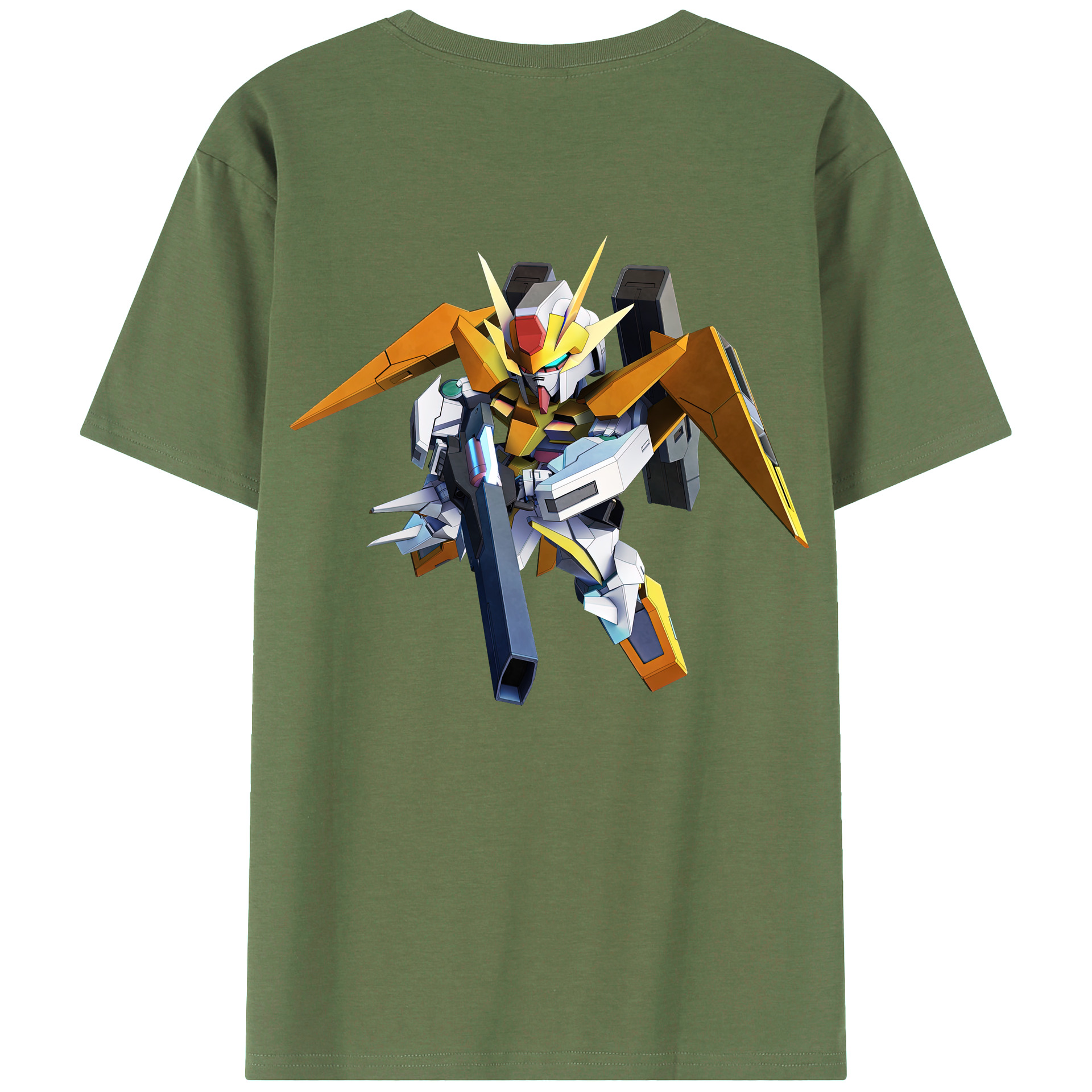（画像用） 機動戦士ガンダム Mobile Suit Gundam 綿100％ メンズ半袖Tシャツ（バックプリント） 通気性